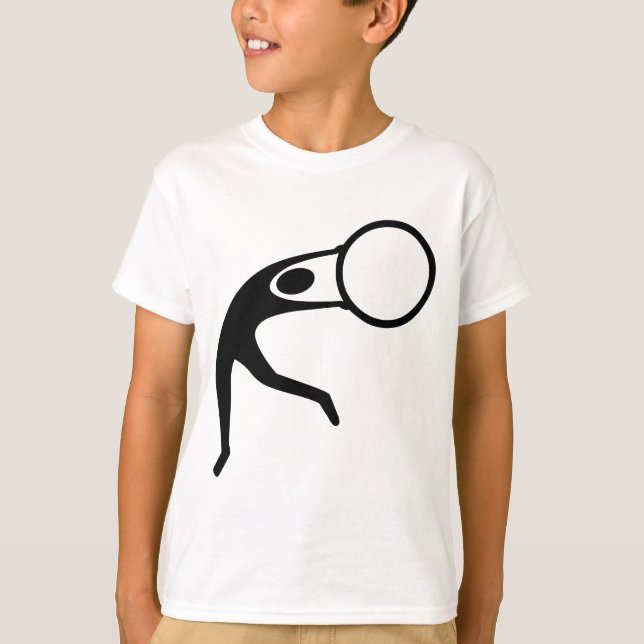 Rhythmic Gymnastic Figure - Black T-Shirt (Front)