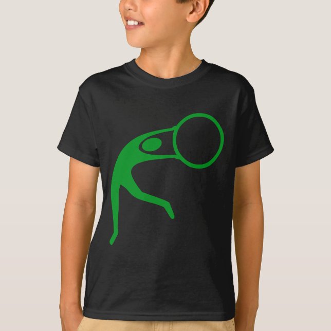Rhythmic Gymnastic Figure - Grass Green T-Shirt (Front)