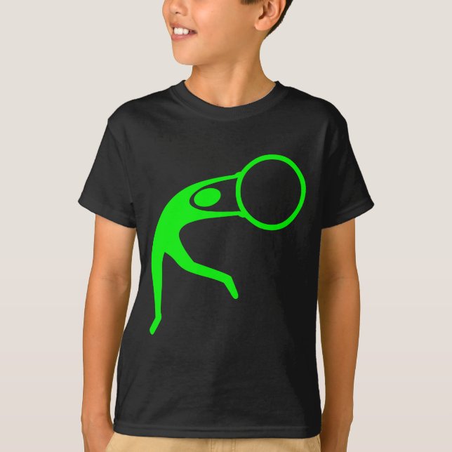 Rhythmic Gymnastic Figure - Green T-Shirt (Front)