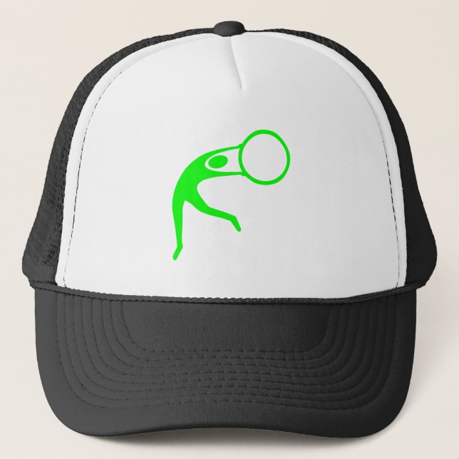 Rhythmic Gymnastic Figure - Green Trucker Hat (Front)