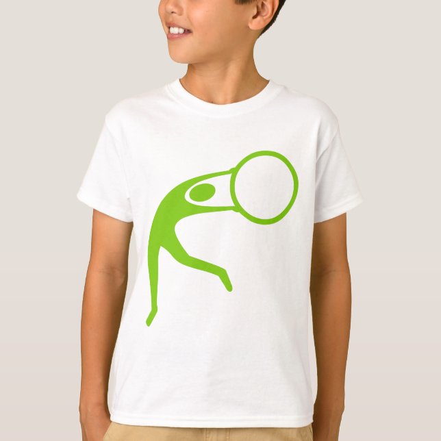 Rhythmic Gymnastic Figure - Martian Green T-Shirt (Front)