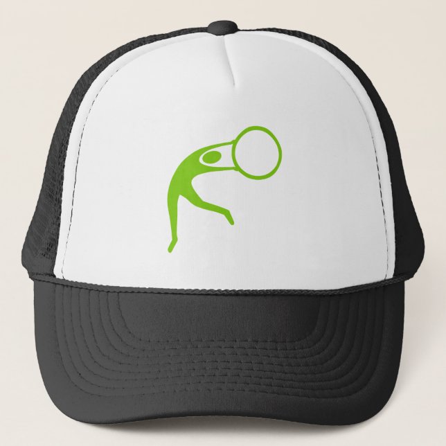 Rhythmic Gymnastic Figure - Martian Green Trucker Hat (Front)