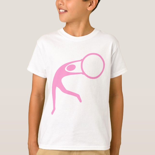 Rhythmic Gymnastic Figure - Pink T-Shirt (Front)