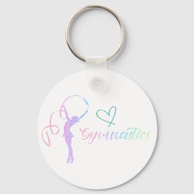 Rhythmic Gymnastic Sport  Two-Tone C Key Ring (Front)