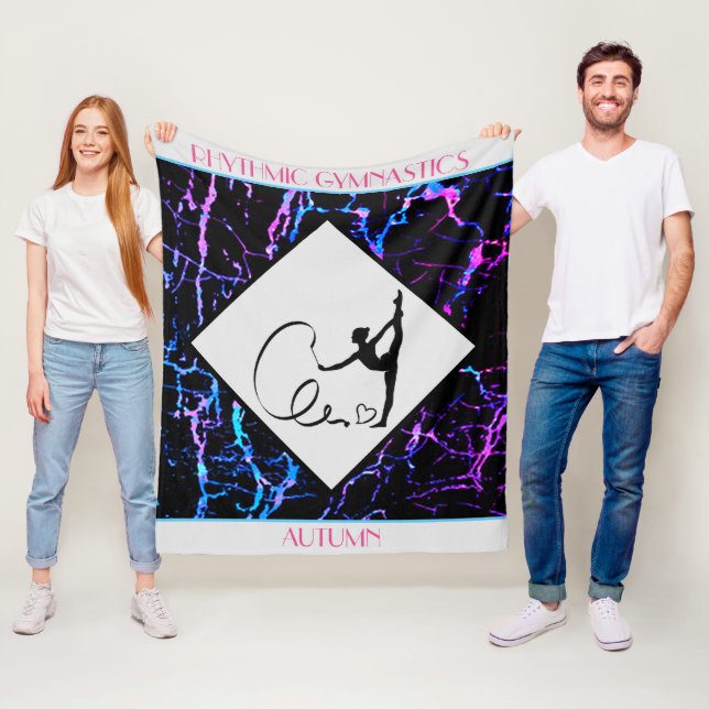 Rhythmic Gymnastics Abstract Fleece Blanket (In Situ)