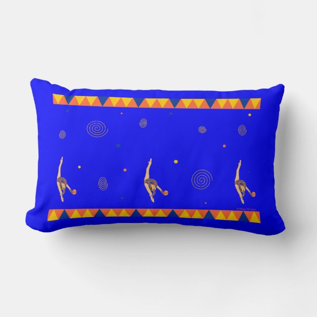 Rhythmic Gymnastics Ball Throw Pillow (Front)