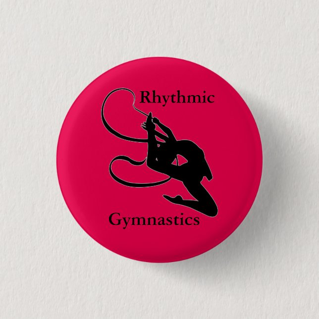 Rhythmic Gymnastics button pin "gymnast gifts" (Front)