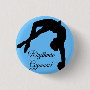 Rhythmic Gymnastics button pin "gymnast gifts"