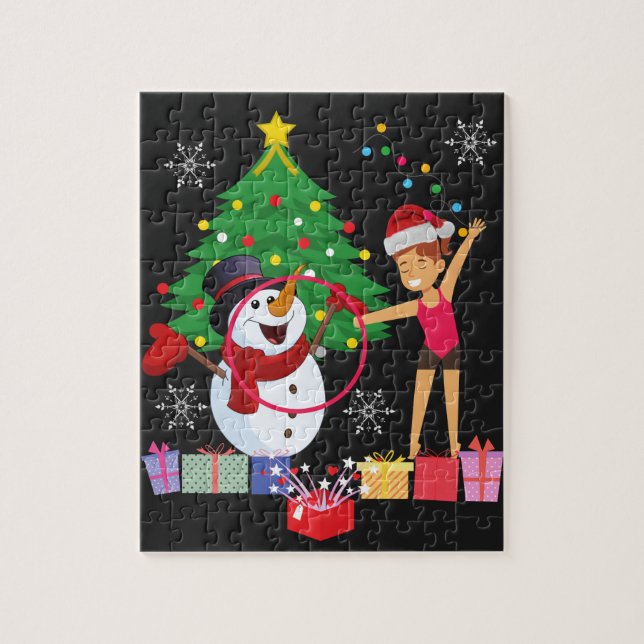 Rhythmic Gymnastics Christmas Celebration   Jigsaw Puzzle (Vertical)