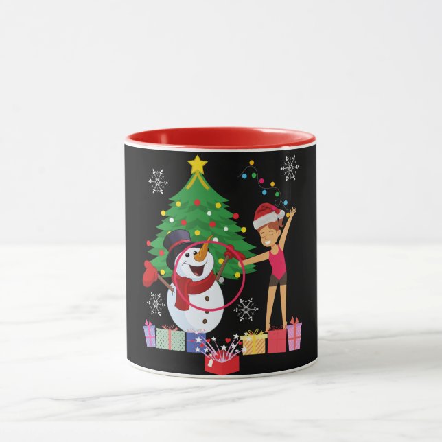 Rhythmic Gymnastics Christmas Celebration   Mug (Center)