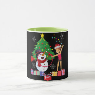 Rhythmic Gymnastics Christmas Celebration Mug