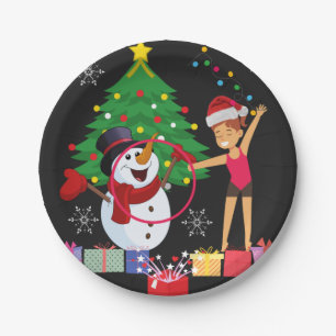 Rhythmic Gymnastics Christmas Celebration  Paper Plate