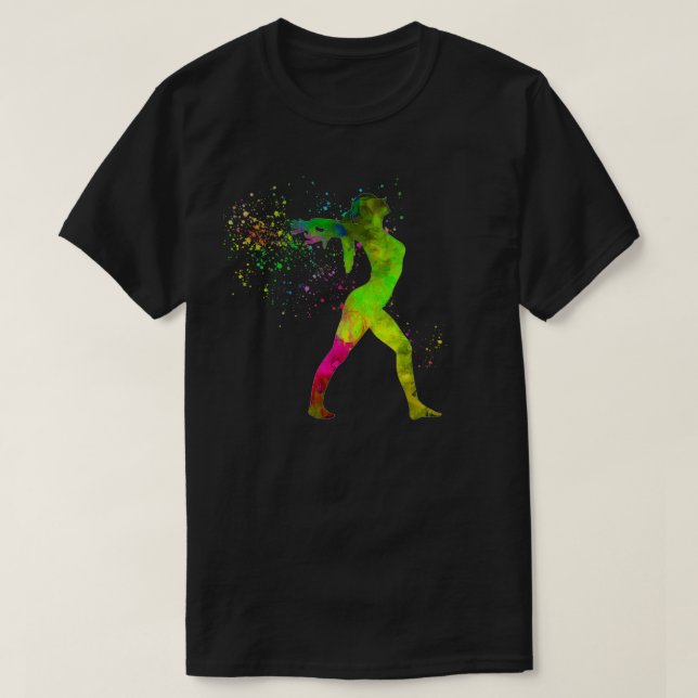 Rhythmic gymnastics competition in watercolor 6 T-Shirt (Design Front)