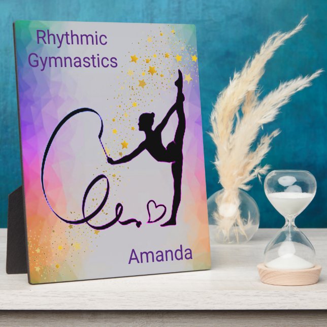 Rhythmic Gymnastics Girls Ribbon Plaque (Side)