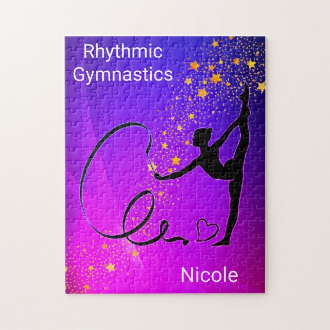 Rhythmic Gymnastics Girls Ribbon Puzzle (Vertical)