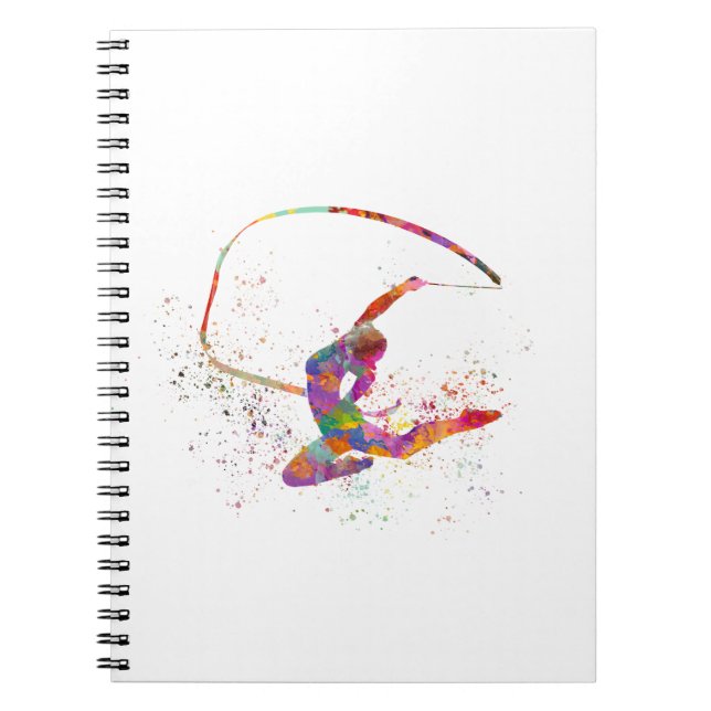 Rhythmic gymnastics in watercolor notebook (Front)