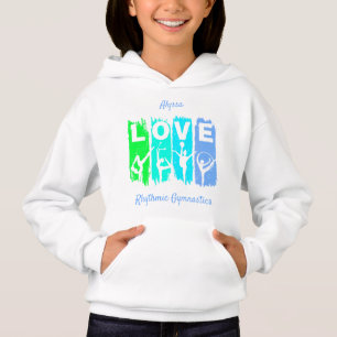 Rhythmic Gymnastics Love in Green and Aqua  