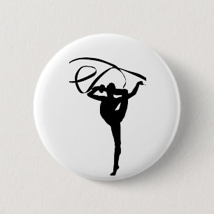 Rhythmic Gymnastics - Ribbon 6 Cm Round Badge
