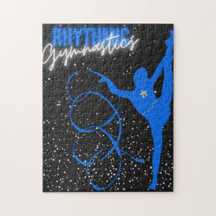 Rhythmic Gymnastics Ribbon and Stars Jigsaw Puzzle