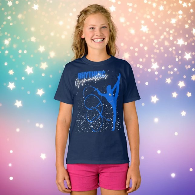 Rhythmic Gymnastics Ribbon and Stars T-Shirt (Creator Uploaded)