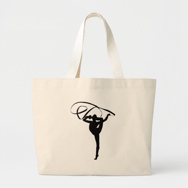 Rhythmic Gymnastics - Ribbon Large Tote Bag (Front)