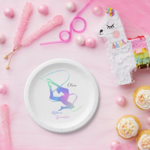 Rhythmic Gymnastics Ribbon Paper Plates – Elegant 
