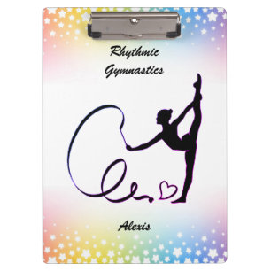 Rhythmic Gymnastics Ribbon Stars Clipboard