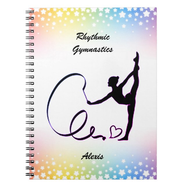 Rhythmic Gymnastics Ribbon Stars Notebook (Front)