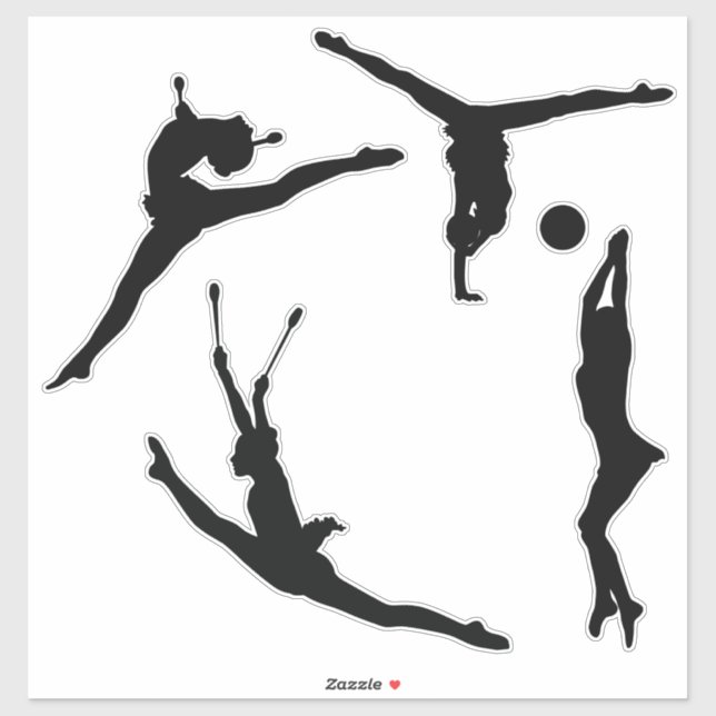 Rhythmic Gymnastics Silhouette (Sheet)