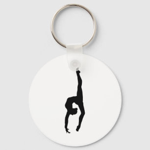 Rhythmic Gymnastics Silhouette Key Ring