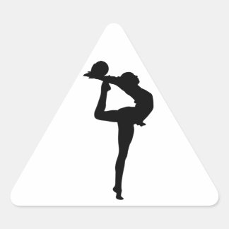 Rhythmic Gymnastics Silhouette Triangle Sticker