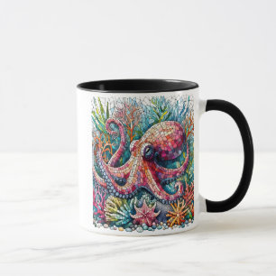 Rhythmic Octopus Jamming on Drums Mug