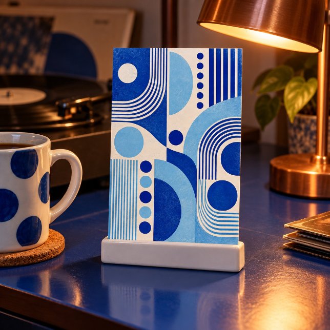 Rhythms in Blue Art Print (4 x 6 inch unframed semi-gloss print. Flat printed artwork. Styled scene; props not included.)