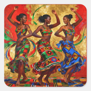 Rhythms in Colour – Black History Celebration Square Sticker