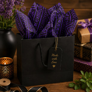 Rhythms of Africa Purple & Black  Tissue Paper