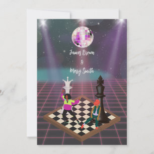 Rhythms of Love Dance of Royalty Disco Wedding  Invitation