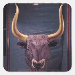 Rhyton in the shape of a bull's head, square sticker