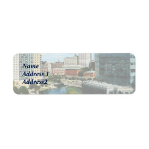 RI- Providence RI Skyline Return Address Label