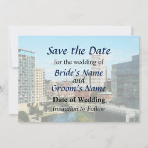 RI- Providence RI Skyline Save The Date