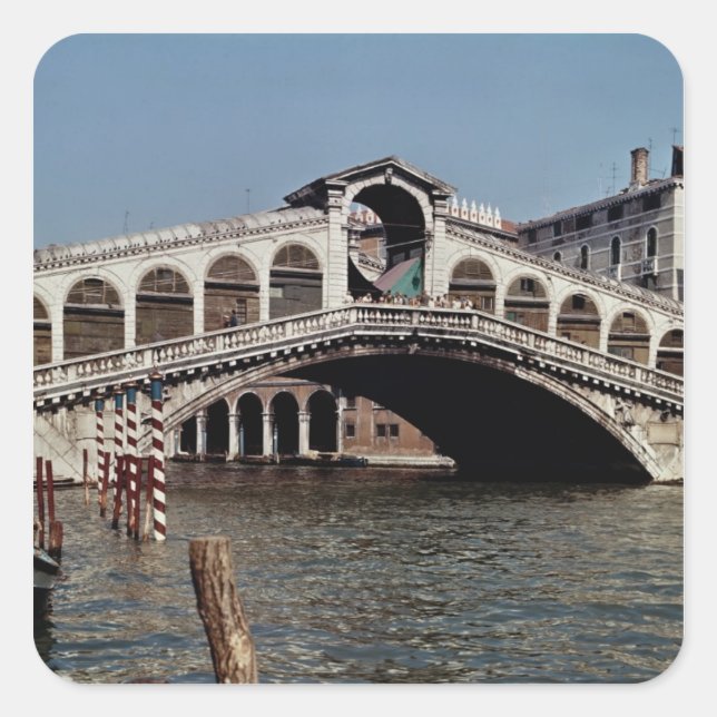 Rialto Bridge, begun 1588 Square Sticker (Front)