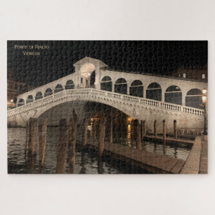 Rialto Bridge by night - Ponte di Rialto - Venice Jigsaw Puzzle