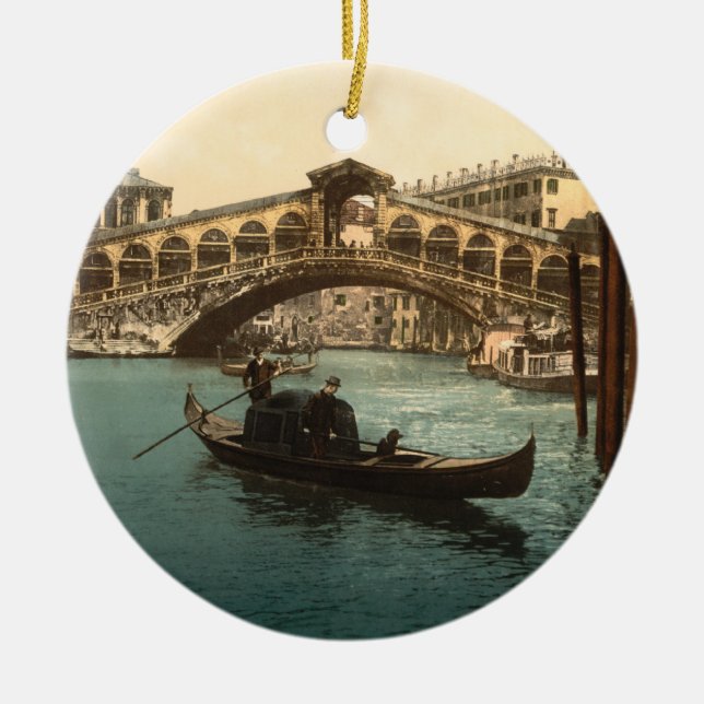 Rialto Bridge I, Venice, Italy Ceramic Ornament (Front)