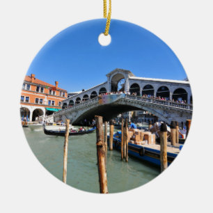 Rialto Bridge in Venice, Italy Ceramic Tree Decoration