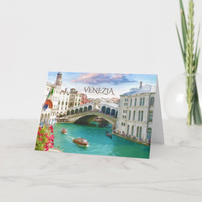 Rialto Bridge in Venice | Venezia, Italy Card (Front)