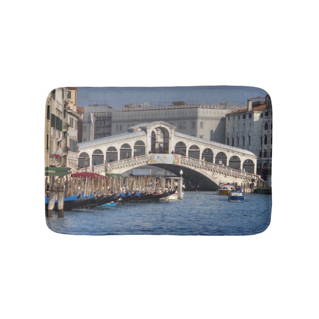 Rialto Bridge Venice Italy Bath Mat (Front)