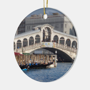 Rialto Bridge Venice Italy Ceramic Tree Decoration
