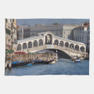 Rialto Bridge Venice Italy Tea Towel