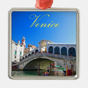 Rialto Bridge Venice - Pro Photo Metal Ornament