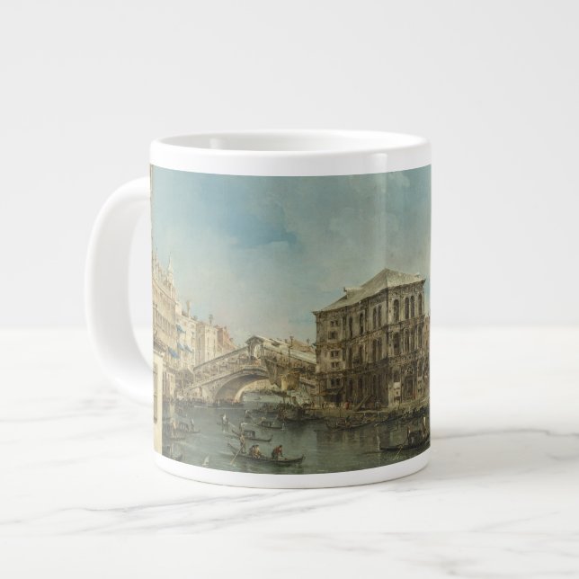 Rialto Bridge with Palazzo dei Camerlenghi Large Coffee Mug (Front Left)
