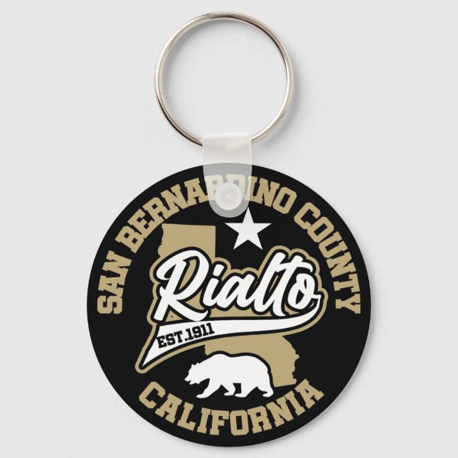 Rialto,California Key Ring (Front)